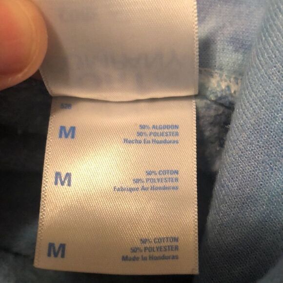 M Custom Tie Dye Blue White Cloud Pullover Sweatshirt Hoodie - Picture 10 of 13